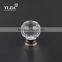1 1/2 inch brass base  hardware clear cabinet handle glass knobs