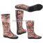 Fashion floding rain boots cow print rain boots for women