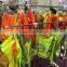 High quality visibility fluorescent polyester workwear reflective safety vest with many pockets