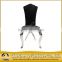 fancy black velvet dining chair for hotel
