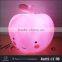 LED Children Night Light Multicolor PVC apple Baby Nursery Lamp
