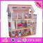 2017 New products lovely children wooden dollhouse kits W06A100