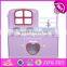 2017 new products purple small wooden toddler play kitchen for sale W10C264