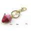 Wholesale Heart Shaped Metal Keyring Rhinestone Key Chain KY07-0006