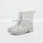 Water Resistant Modern Unique Loose Ankle Height Solid Color Cheap Comfortable Garden Shoes Molded PVC Injection Rain Boot Shoes