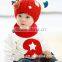 Christmas super warm Lovely toddler Knitted Baby kids hat and Scarf Set