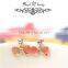 Pretty butterfly shape earrings with crystals,costume jewelry girls heart opal earring