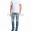 Distressed Slim-Fit Denim Jeans knee hole jeans blue rock denim pants