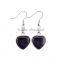 Lapis Lazuli Turquoise Amethyst Natural Stone Heart Drop Earrings