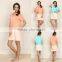 Qianxiu Blue White Short Beautiful Modal Nightgown
