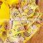 Hot sale 100% cotton satin bloomers with yello bowknot baby ruffle bloomers