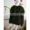 SJ188-01 Olive Green Women Costume Hot Sale/Sheep Fur Coats Jackets OEM