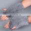 Winter knitted mink fur women gloves for girls wholesale