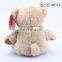 20cm knitted stuffed plush teddy bear souvenirs and giveaways with embroidery in paws and feet