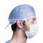Disposable mouth covers / face masks (3-ply, non-woven) and non woven doctor cap