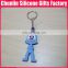 3d silicone cute rubber keychains