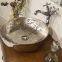 New Italian luxury bathroom modern design gold color no hole small size square wash hand basin sink from chaozhou