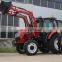 4WD Cheap 100hp farming tractor with front bucket