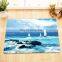 i@home Sea seagull sailboat 3d digital print waterproof polyester shower curtain bathroom