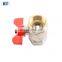 BT1008 good price  ball valve with red butterfly  handle