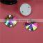 Low price flatback heart shape two holes sew on crystal rhinestones ab color for Clothing Accessories