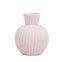 Ins Modern Simple Style Stripe Small Ceramic Dry Fresh Flower Vase, Showroom Decoration Ornament