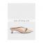 Ladies low heels latest footwear design pointed toe with chain strap stunning style sandals shoes