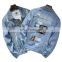 Hot High quality  High  100%cotton New Arrival Fashion Denim Jacket Washed Custom Blue Men Denim Jean Jackets plus size coat