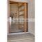 Front entry sample solid wood glass panels pivot door with fixed door design