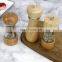 Food Grade Salt And Pepper Grinder Spice Mill Grinder Bottles Shaker With Wooden And Ceramic Mechanism