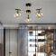 HUAYI New Design Iron Glass Chrome Color Indoor Living Room Office Modern Chandelier Ceiling Light