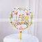 Factory Price Plug-in Acrylic Cake Topper Floral Ins Style Happy Birthday Baking Decoration Suppliers Cake Topper