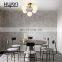 HUAYI Hot Selling Iron Glass Hotel Room Nordic Modern E27 Ceiling Hanging Pendant Light Chandelier