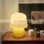 Medieval Retro Glaze Glass Table Lamps Handmade Cream White Bedside Light Lampe De Table Mushroom Lamp For Mushroom Decoration