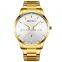 CURREN Brand stainless steel waterproof quartz watch business calendar men's fashion gold watch