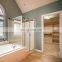White PVC coated MDF wooden door bedroom and bathroom wood door