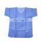 disposable PP/SMS Patient gown suit Disposable scrub suits, pajama,  V-collar or round collar