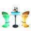Smart Outdoor Lights Led Furniture Glowing Bar Chairs for Wedding Night Club LED Bar Tables for Party and Event