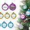 Mayorista de decoraciones navide?as de plástico personalizadas a medida. Bolas de sublimación en blanco para adornos de árbol de Navidad