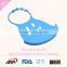 Hot sales of baby silicone bibs BPA free, waterproof silicone baby bib