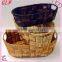 water hyacinth basket with cut-out handle