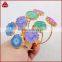 Adjustable Gold Plated Solar Quartz Sun Flower Druzy Jewelry Bangle