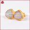 10mm triangle natural agate titanium AB druzy stone stud earrings
