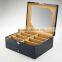 luxury MDF black glossy varnish handmade sunglasses wooden box packing 8 pieces