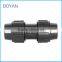 Plastic Quick Pipe Fitting Black PP Compression Coupling