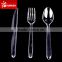 Plastic silver cutlery disposable fork and knife set