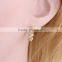 Fashion Cheap Jewelry Gold Plated Rhinestone Wave Hoop Earrings YiWu Factory Latest Design 2016