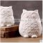 night owl animal ceramic craft porcelain jar for storage