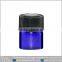 blue 1ml vial glass bottle with black bcap