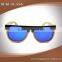 Natural handmade blue coating lens wood sunglasses